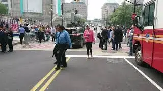 Unmarked police car passing Ten House NYC lights on