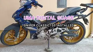 Yamaha sniper classic installed uma digital guage