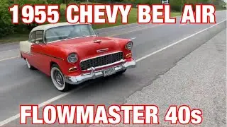 1955 Chevy Bel Air V8 TRUE DUAL EXHAUST w/ FLOWMASTER 40 SERIES!