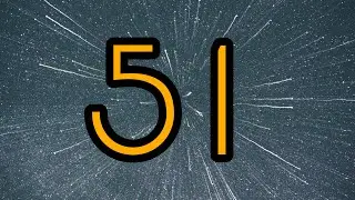 51 Second Timer ⏰ | Bright big yellow numbers and relaxing background music