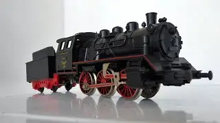 HO Fleischmann startset locomotieg 0-6-0 met 4 blikken wagons,