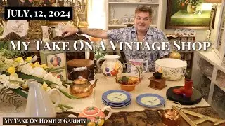 1800's Pantry Box, Asian Tapestry, Copper Teapots -