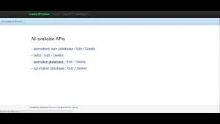 Instant api maker web app