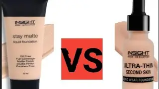 insight stay matte foundation VS insight ultra thin second skin foundation review#insightfoundation