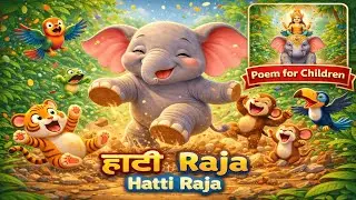 Hatti Raja 🐘 | हाथी राजा | Fun Jungle Poem for Kids