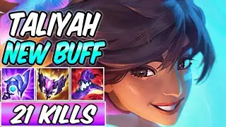*NEW AMAZING TALIYAH BUFFS* Q ONE-SHOT TALIYAH JUNGLE 90% K.P | Build & Runes | League of Legends