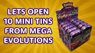 Opening 10 Pok&eacute;mon TCG Mega Evolution Mini Tins! 20 Booster Packs Mega + Destined Rivals (EP18)