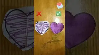 Perfect Red Heart Cut! 💜 From Messy to Neat ✂️ #chanafavors #artandcraft #shorts #satisfying