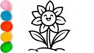 How To Draw a Cute Flower Drawing | Beautiful Flower Drawing For Kids | Easy Flower Drawing