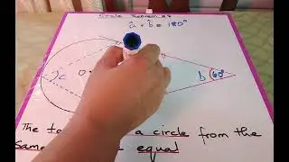 Circle Theorem #8 (2 tangents to a circle from the same point are equal)