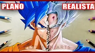 🔥Coloreado plano VS Semi Realista🔥 | GOKU ULTRA INSTINTO DOMINADO - Esteban Arts