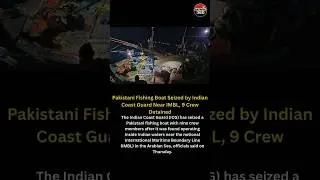 Pakistani fishing boat intercepted inside indian waters in Indian Coast Guard in action near IMBL.