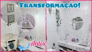 💖 TRANSFORMA&Ccedil;&Atilde;O  INCR&Iacute;VEL NO BANHEIRO PEQUENO GASTANDO POUCO. Edijane Silva