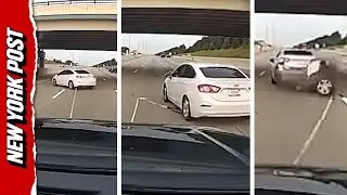 Watch: Police Gadget RIPS Axel Off Car During Pursuit