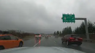 Driving in the Rain from Everett to Lynnwood, Washington