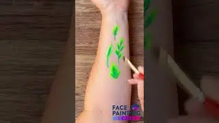 How to face paint LEAVES tutorial #Shorts