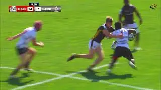Henry Stevenson Try From Kick Restart Gather Draw And Pass RUGBYTOWN 7's 2021 Pool Play