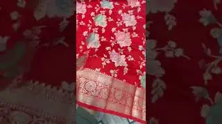 Pure Banarasi Silk Saree Pure Chiniya Silk Saree Very Soft & Smooth fabric #whatsapp 9324546827