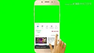 Green screen hand touch subscribe video