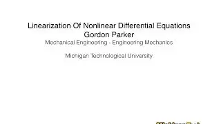 Linearization of Nonlinear Differential Equations