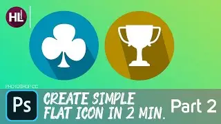 Flat ICON Design | Photoshop CC | Tutorial | Beginner