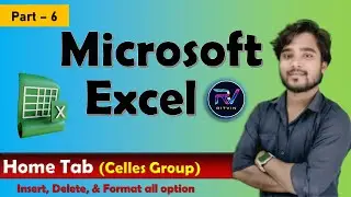 MS Excel Insert, Delete & Format Options | Excel Cells Group in Hindi | Excel Tutorial #excel