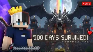 🔴 Surviving 500 Days in Hardcore Minecraft‼️