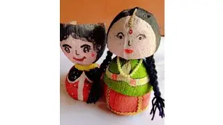 #HeadShaking DOLL using Coconut Shell# Craft ideas#DIY#Coconut Shell Show piece ideas#viralvideo 🔥🔥