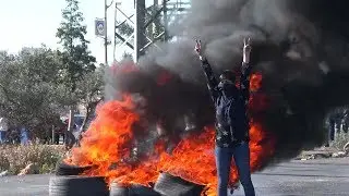 Another day of tear gas and burning tires in protests against US Jerusalem move