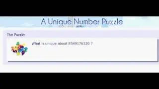 A Unique Number - Maths Puzzle! #13