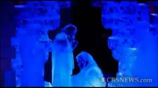 Giant Nativity Ice Sculpture