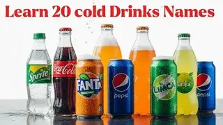 Learn 20 Yummy Cold Drinks! Names 🥤 Kids Fun Video