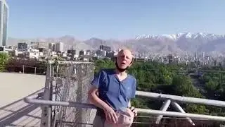 The view of the mountains from Tabiat bridge