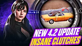 NEW 4.2 UPDATE INSANE CLUTCHES 💪🏻| MASTER 4.2 UPDATE IN ONE WEEK ❤️‍🔥| BGMI 🔱