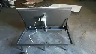 Insulated floor trapdoor with electric drive &ndash; Custom hatch door to cellar basement &ndash; Hatchway cover