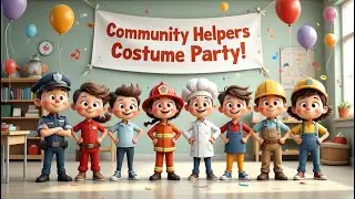 Community Helpers Costume Party &ndash; Kids Song & School Performance | KidsLearn Nursery Rhymes