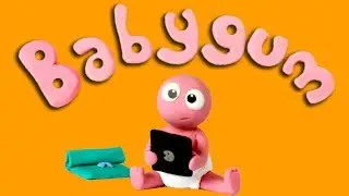 Babygum iPad tablet - Stop Motion clay animation funny video for kids