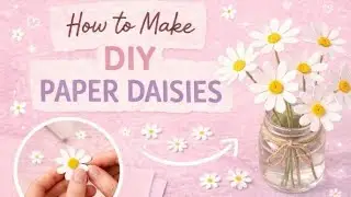 How to make a daisy flower with paper/ Easy paper flower tutorial 