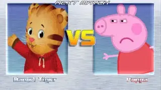 M.U.G.E.N. BATTLES | Daniel Tiger vs Peppa Pig | Daniel tiger's neighborhood vs Peppa Pig