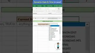 Dynamic Current Date Time in Excel #excel #exceltips #exceltutorial #msexcel #microsoftexcel #short