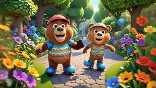 Three Chubby Bears on Roller Skates | Fun and Movement Song for Kids | Nursery Rhymes and Baby Songs