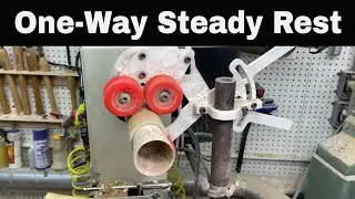 using the One Way steady rest on the grizzly wood lathe