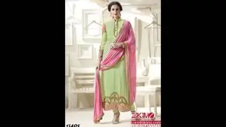 GEORGETTE EMBROIDERY KARWACHAUTH SUITS 2017 | Zikimo,Com