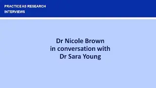 Practice As Research: Dr Nicole Brown in conversation with Dr Sara Young