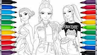K-POP DEMON HUNTER New Coloring Pages🎨 | How to Color Rumi Art | Rumi, Mira and Zoey from HUNTR/X