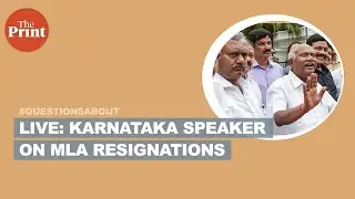 Live: Karnataka Speaker on MLA resignations