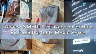 Review NMEPLAD Projector Screen 60 Inch Portable Movie Screen for Outdoor Indoor 16:9 Foldable Wrink