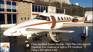 Black Square Starship - Entering Flight Plans   Flight out of Innsbruck (LOWI)