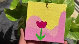 Daily Challenge #15/Easy Acrylic Pinterest Painting/ Mastering simple art 1 step at a time