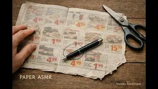 ASMR Paper Sounds &ndash; Unfolding, Writing, Cutting & Tearing Old Brochures